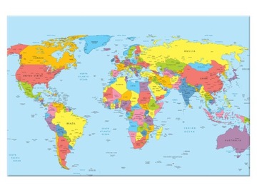 Fotoobraz Mapa świata 60x40 Mapa 2201A_1E ścianę