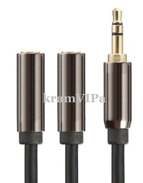 Kabel STEREO AUX 3.5mm na 2 gniazda 3,5mm