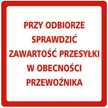 ETYKIETY SAMOPRZYLEPNE SPRAWDŹ ZAWARTOŚĆ 100szt