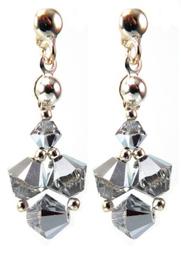 Kolczyki z kryształów SWAROVSKI srebrne CAL