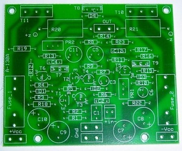 A-130pcb. Końcówka mocy Mosfet 100W- płytka pcb.