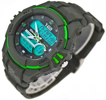 Duży Sportowy Zegarek Oceanic - LCD/Analog - Męski
