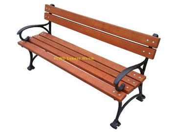 CITY BENCH сад парк POMORSKA Чугунные ножки с подлокотником 150