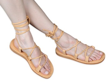 SANDAŁY SKÓRZANE RZYMKI - RZYMIANKI - MARKA nr 39