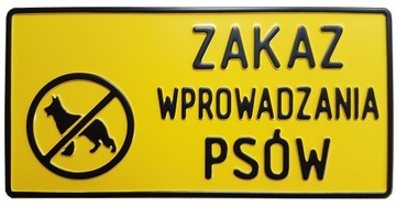 TABLICZKA ZAKAZ WPROWADZANIA PSÓW - 4 KOLORY