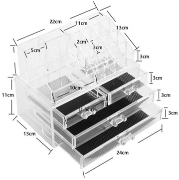 ORGANIZER NA KOSMETYKI PUDEŁKO SZKATUŁKA SZAFKA ELEGANCKA NA PREZENT