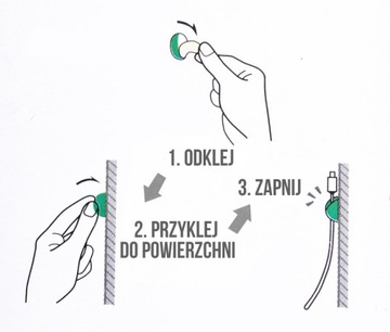 ORGANIZER KABLI SILIKONOWY 6 SZT CABLE DROP