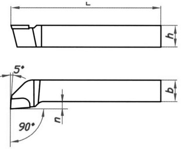 NNBe ISO6R 3232 SW7M Токарный нож 32x32