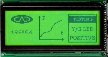 ART New LCD 192x64-F (Y/G - LED) - ШТЫРЬКИ Сбоку