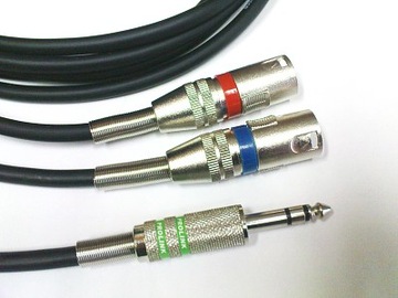 SHELLER stereo Jack 6.3S/ 2x XLR męski 10m