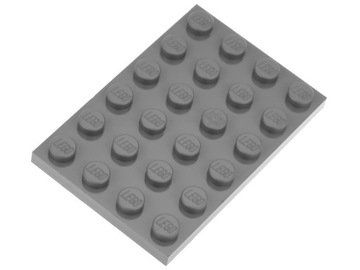 LEGO Płytka zwykła 4x6 3032 szara ciemna - 2 szt.