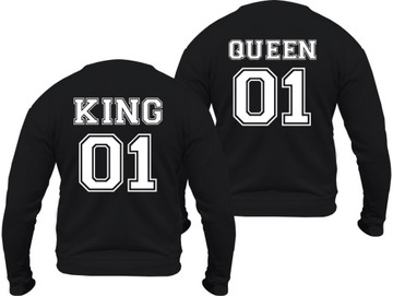 Bluza KING QUEEN bluzy dla zakochanych PAR kpl. M