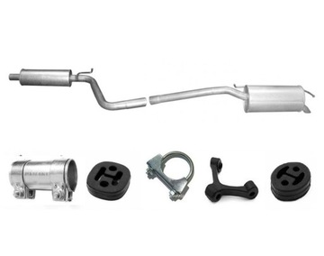 VW CADDY III 1.9TDi TŁUMIK ŚRODKOWY + KOŃCOW