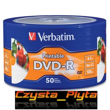 DVD-R Verbatim для печати фотографий, 50 шт., Wawa, без удостоверения личности.