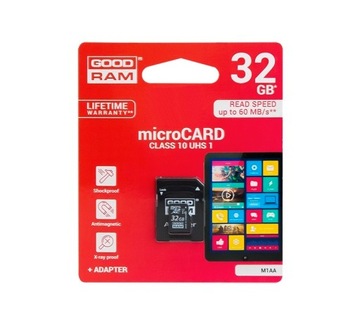 KARTA PAMIĘCI GOOD RAM MICRO SDHC +AD SD CL10 32GB