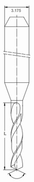 Wiertło wiertła węglik widia 1,2 mm PCB VHM CNC