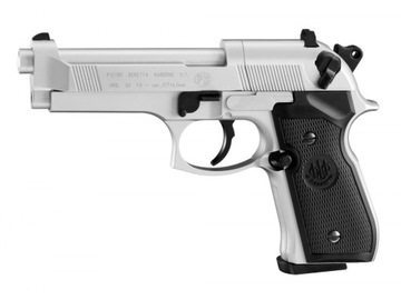 Pistolet Beretta M92 FS Nikiel 4.5mm +Walizka+Mega