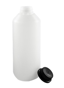 Butelka LDPE 1000 ml + nakrętka z plombą czarna
