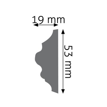 Listwa naścienna LNZ-05 Creativa 5,3 cm x 1,9 cm
