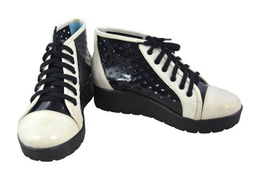 Creepers AGA ECRU/BLACK LEATHER 36 ПРОМО БУТОМАНИЯ
