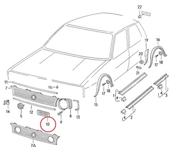 Чехол на переднее сиденье открытый VW Golf 1 Mk I