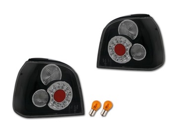 LAMPA TYL KPL VW GOLF III 3 IV 4 BLACK LED DIODY