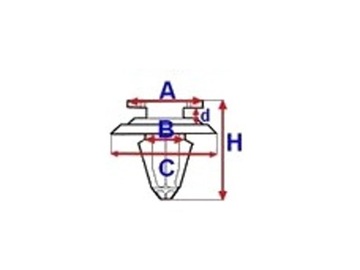 БОКОВЫЕ ШТИФТЫ, ШТИФТЫ ОБИВКИ, MERCEDES W116 W123