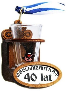 KIELISZEK SOLENIZANT 40 LATKI LAT PREZENT URODZINY