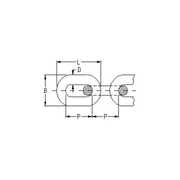 ЦЕПЬ ЭКОНОМИЧЕСКАЯ ТЕХНИЧЕСКАЯ ОЦИНКОВАННАЯ OC 8MM D2 1mb