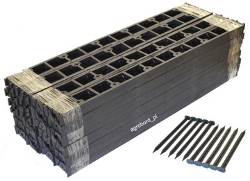 OBRZEŻE TRAWNIKOWE OGRODOWE 5,8cm PALISADA BORDER 58mm 30m + 100 KOTEW