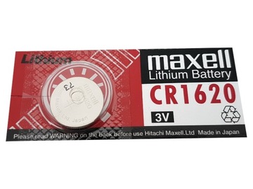 BATERIA LITOWA GUZIKOWA PASTYLKOWA MAXELL CR1620 3V 1SZT BLISTER