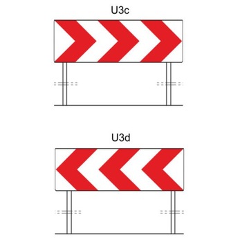 Tablica Prowadząca U3c U3d U-3c U-3d 1800x600mm F1