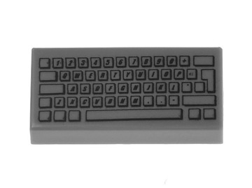 LEGO Płytka 1x2 klawiatur 3069bpb0030 szara ciemna