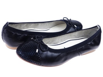 Tamaris buty balerinki 22129 czarne łuska 36