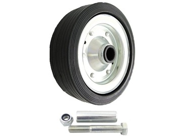 KOŁO KÓŁKO 200mm METALOWO-GUMOWE do WÓZKA -61F