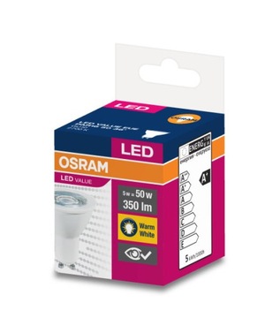 Комплект из 6 светодиодных лампочек 5W 50W GU10 OSRAM 2700K 36s