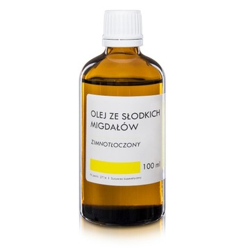 OLEJ ZE SŁODKICH MIGDAŁÓW 100ml zimnotłoczony