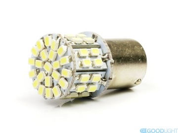 P21W 50 LED SMD Bay15D Лампа 12В ТЕПЛЫЙ БЕЛЫЙ