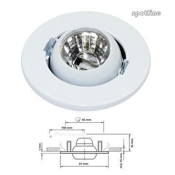 ФИТИНГ ДЛЯ ГЛАЗ SPOTLINE MINI 12V G4 БЕЛЫЙ