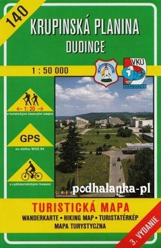 Krupinska Planina Dudince 140 mapa Słowacja