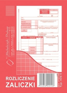 DRUK ROZLICZENIE ZALICZKI 409-5 A6