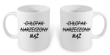 DUŻY KUBEK 450ml CHŁOPAK NARZECZONY MĄŻ śmieszne