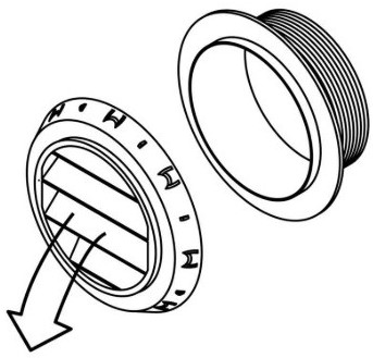 WYLOT POWIETRZA D - 60 CZARNY WEBASTO - 1320204A