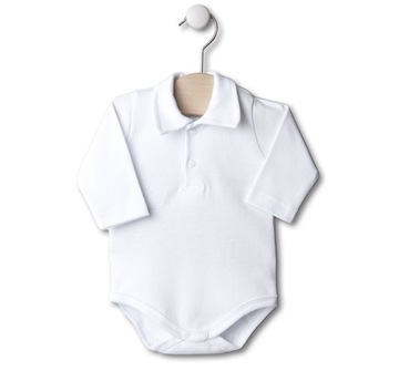 BODY POLO z kołnierzykiem CHRZEST KOSZULOBODY r 80
