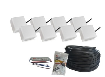 8x Świecąca Kostka Brukowa LED 10X10 KOLORY