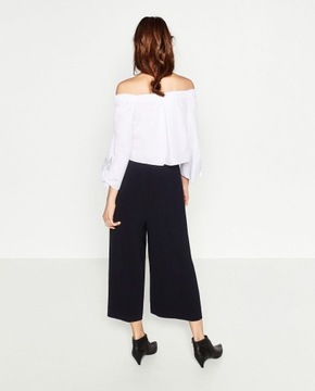 ZARA - czarno biały kombinezon off shoulder - M