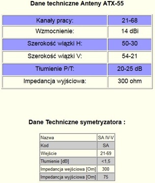 ТВ АНТЕННА DVB-T ATX 55s, направленная, 120 км