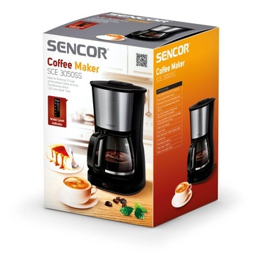 Кофемашина с фильтром Sencor SCE 3050SS 1000 Вт, 1,25 л