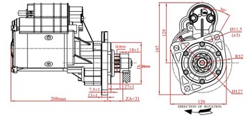 Стартер DEUTZ FAHR с РЕДУКТОРОМ JUBANA мощностью 2,8 кВт.