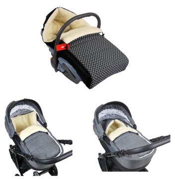 BabyLux K13 СПАЛЬНИК ДЛЯ КОЛЯСКИ ОВЕЧЬЯ ШЕРСТЬ 90 см N 53